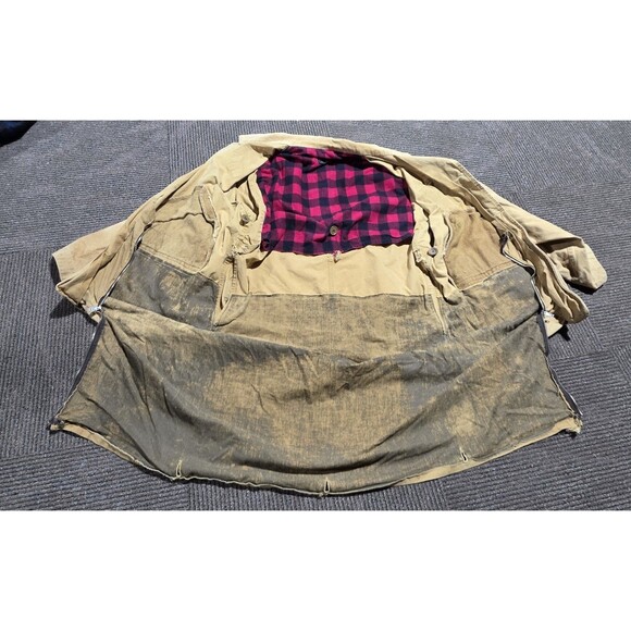 VINTAGE 1940s-50s Red Head Canvas Hunting Jacket Coat The Sportsman's Tailor M? - Picture 6 of 7